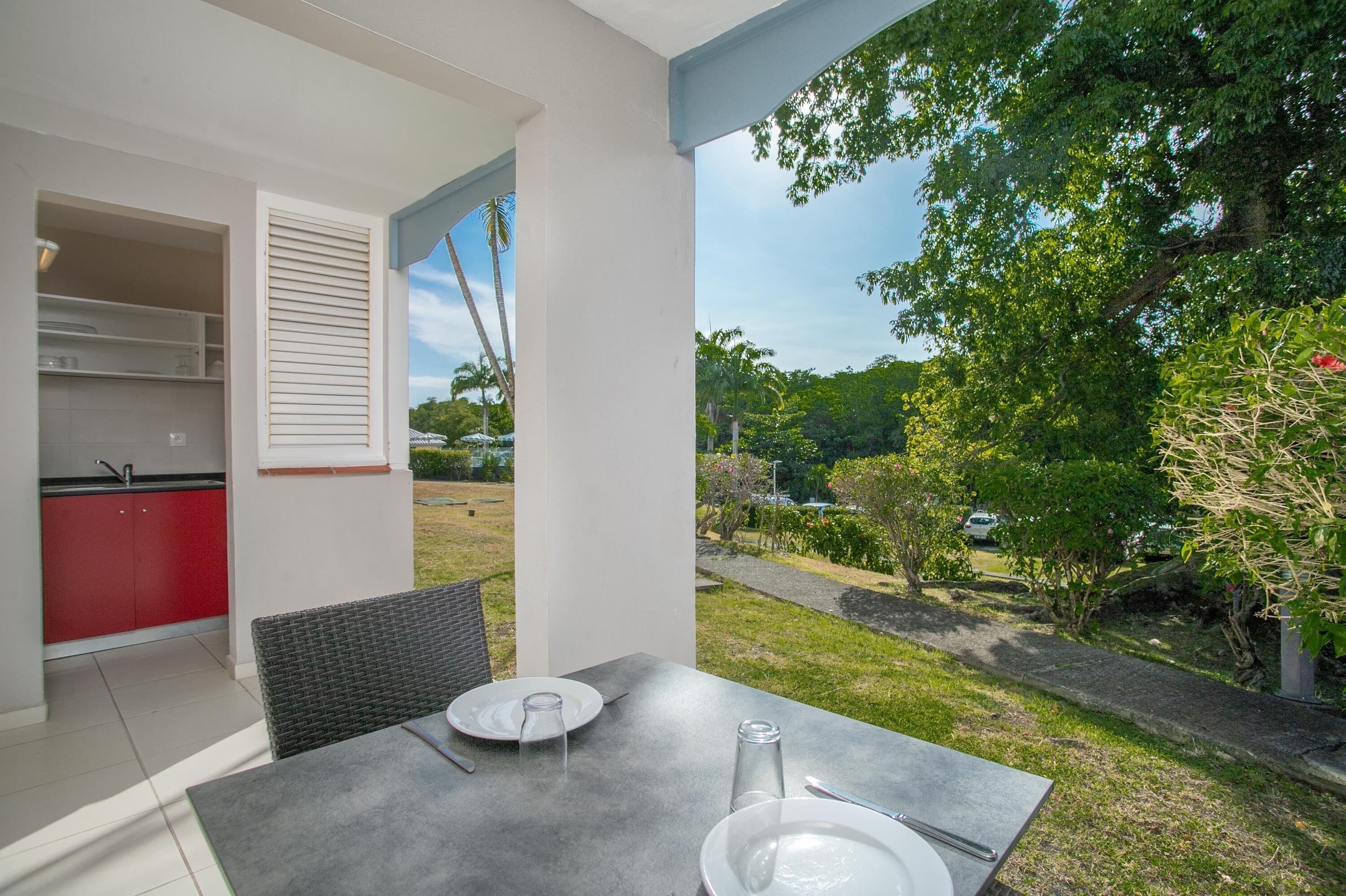 Chambre Premium, 1 chambre, coin cuisine | Vue depuis le balcon