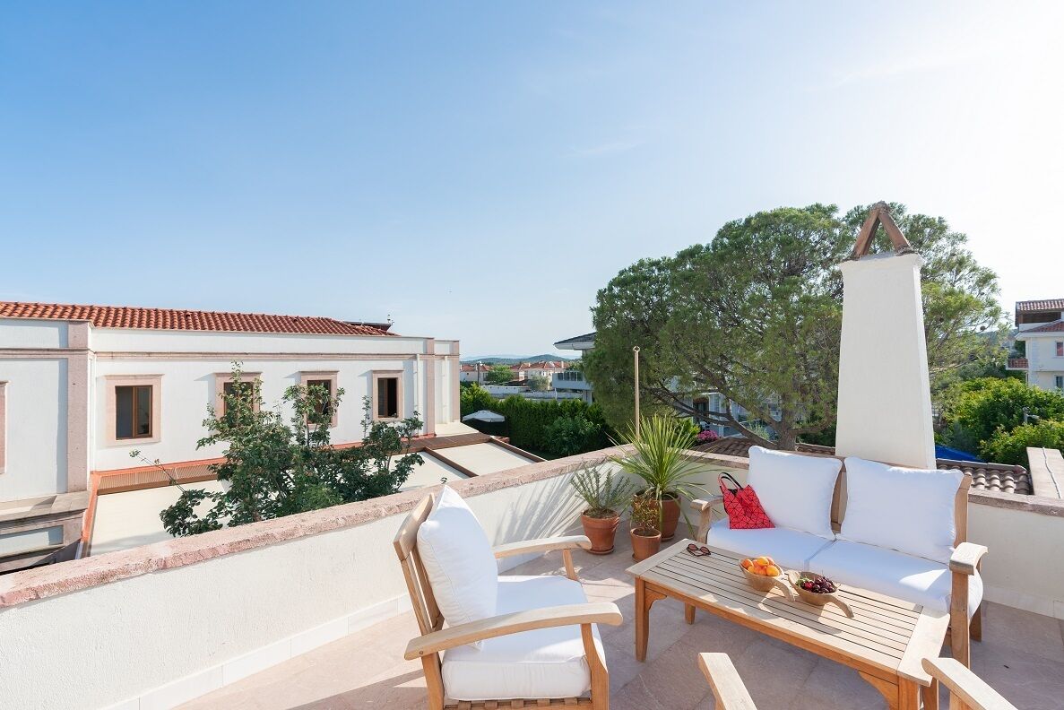 Elia Antique Terrace Deluxe | Premium-sengetøj, minibar, pengeskab på værelset, skrivebord