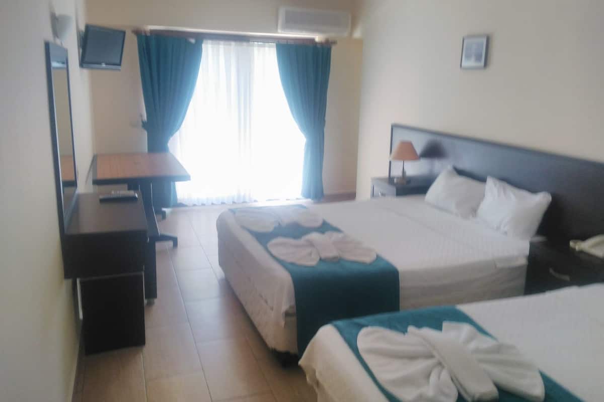 Desk, cribs (free), rollaway beds (surcharge), WiFi (free)