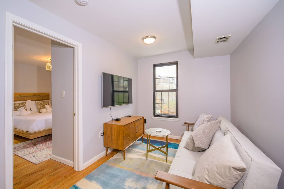 Classic Apartment | Premium bedding, memory-foam beds, iron/ironing board, free WiFi
