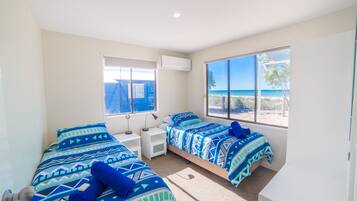 Cabane, 5 chambres, vue océan, en front de plage | Draps fournis