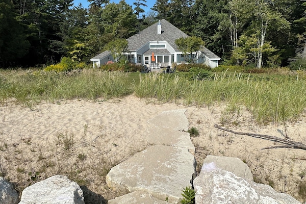 The Sand Castle Beach House from Lake Michigan