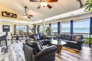 Smart TV, DVD player, ping pong, books