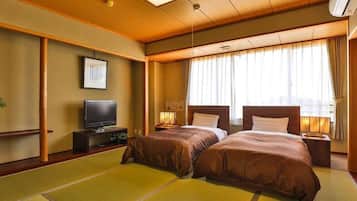傳統客房, 共用浴室 (Japanese Style Twin, Private Toilet) | 羽絨被、免費 Wi-Fi、床單