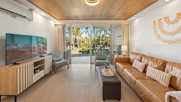 Smart TV, DVD player, books