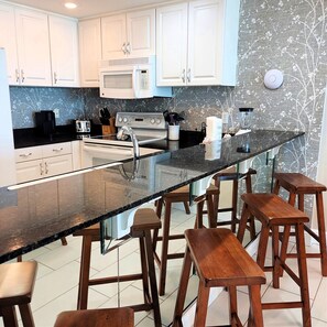 Microwave, oven, stovetop, dishwasher