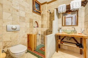 Quarto casal, vista para o mar | Chuveiro