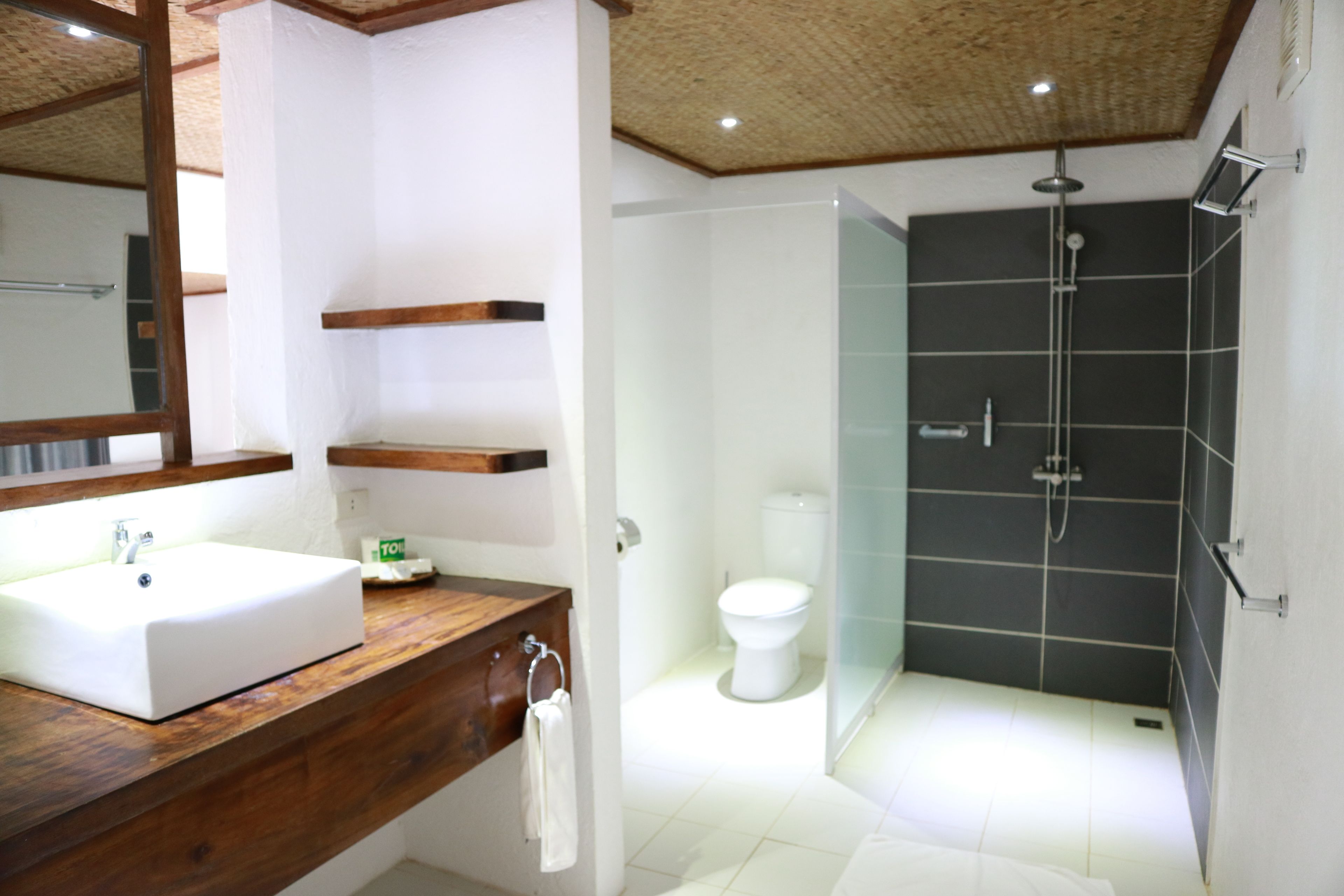 deluxe villa | bathroom | shower, free toiletries, towels