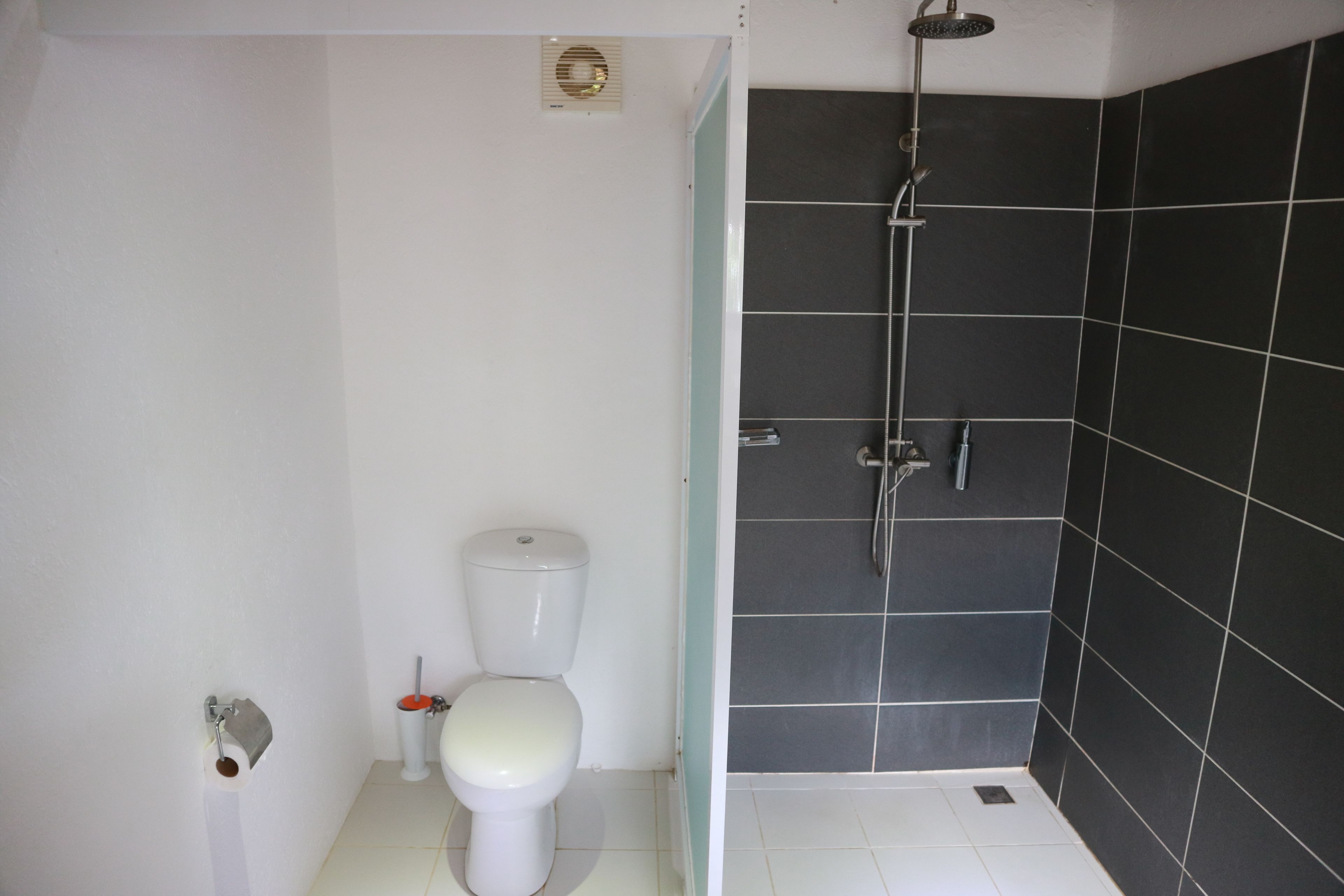 shower, free toiletries, towels