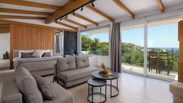 Suite Studio Lune de Miel, balcon, vue mer