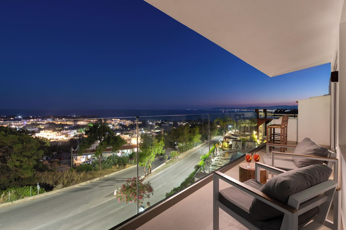 Honeymoon Studio Suite, Balcony, Sea View | Terrace/patio