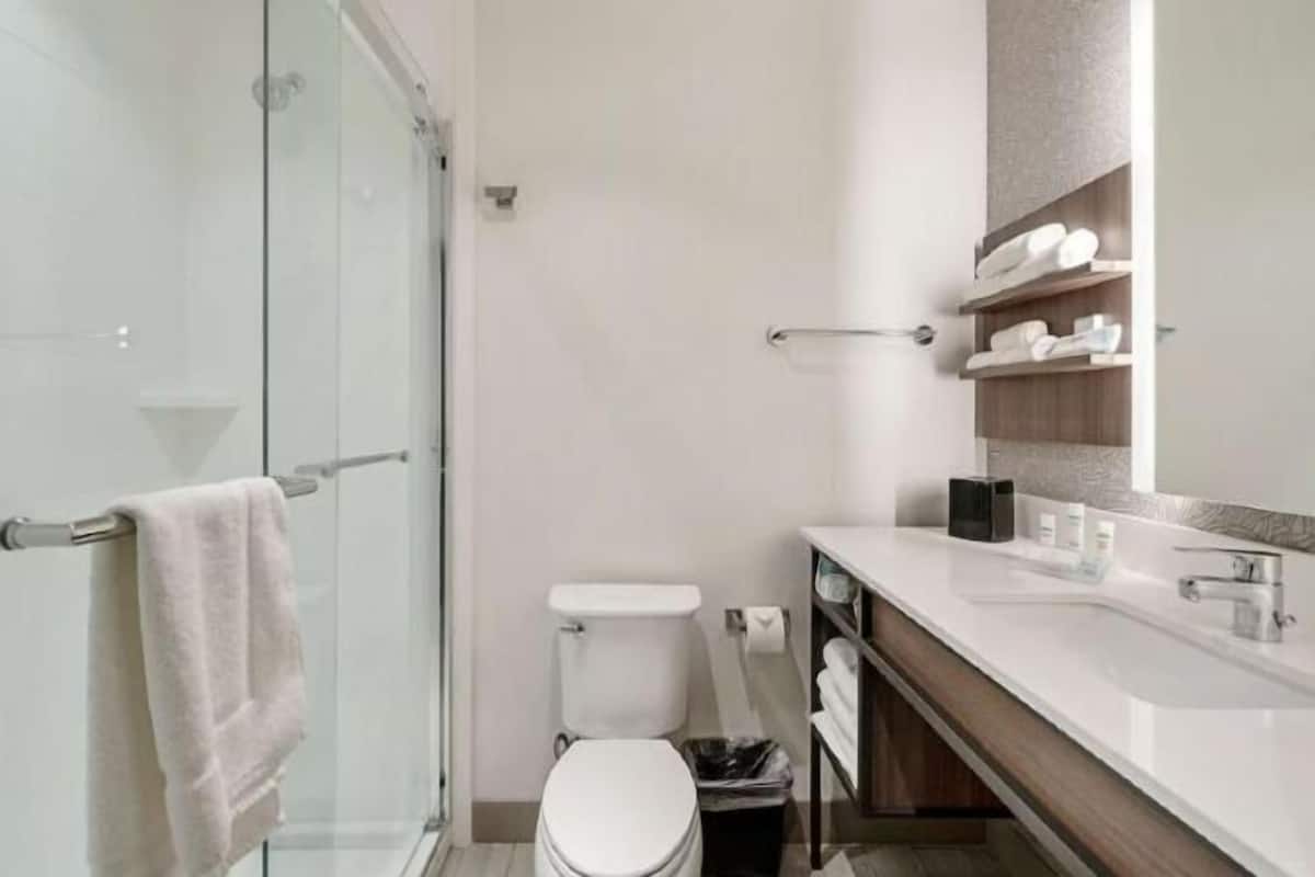 Bathroom | Jetted tub, free toiletries, towels