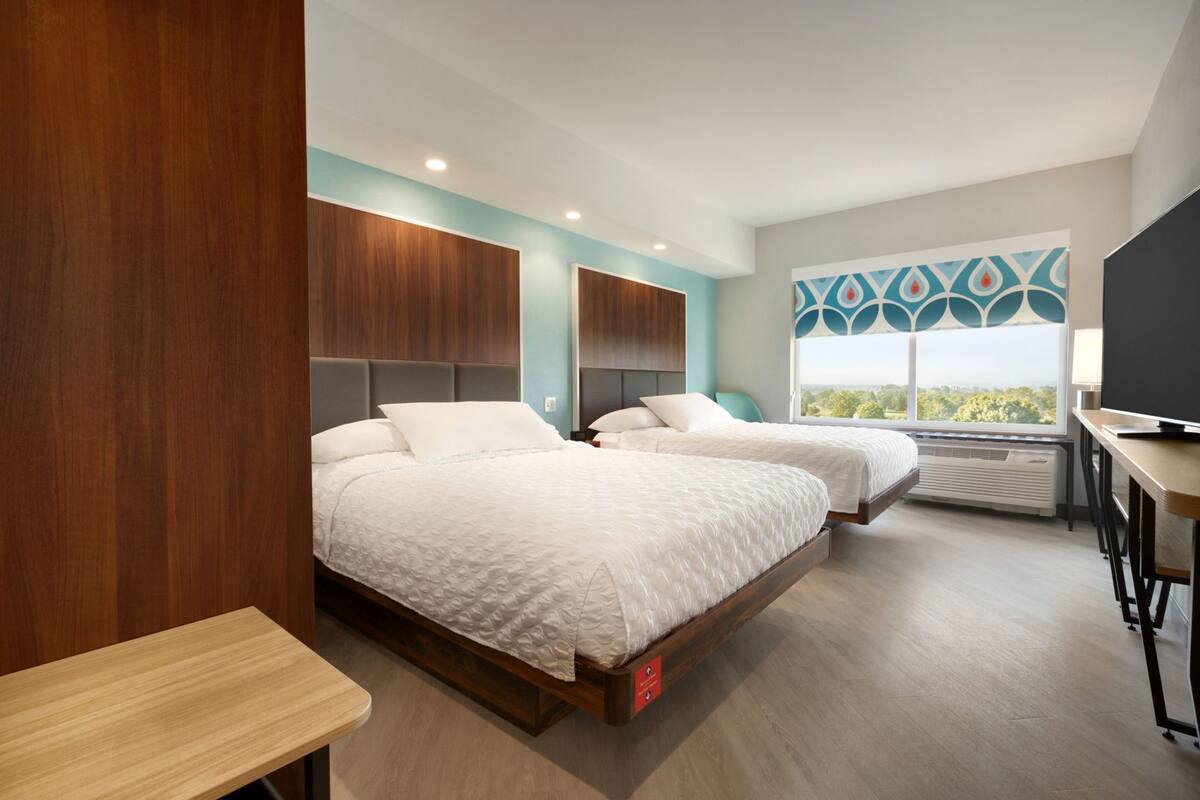 Blackout drapes, iron/ironing board, free WiFi, bed sheets
