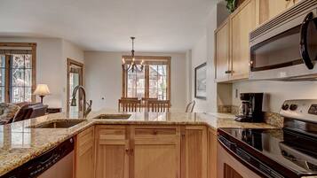 Condo, 2 Bedrooms | Private kitchen | Full-size fridge, microwave, oven, stovetop