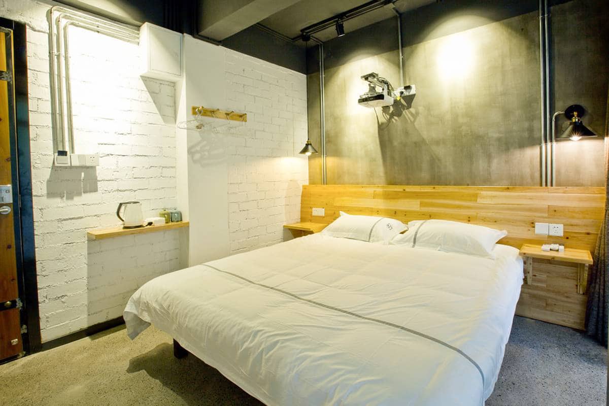 Premium bedding, desk, blackout curtains, soundproofing