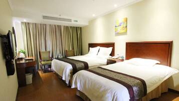 Blackout drapes, iron/ironing board, free WiFi