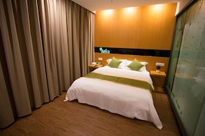Desk, free WiFi, bed sheets