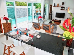 Villa, 2 Bedrooms, Poolside | Living area | Flat-screen TV, DVD player - Skylight New 2 bedrooms Villa (Kamala)