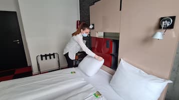 Standard Double Room | Individually furnished, desk, laptop workspace, blackout curtains