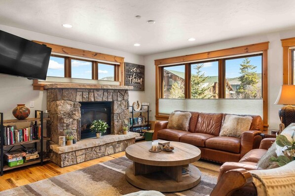 Living area | DVD player - Mount Victoria Lodge #d 3 Bedroom Condo by RedAwning (Frisco)