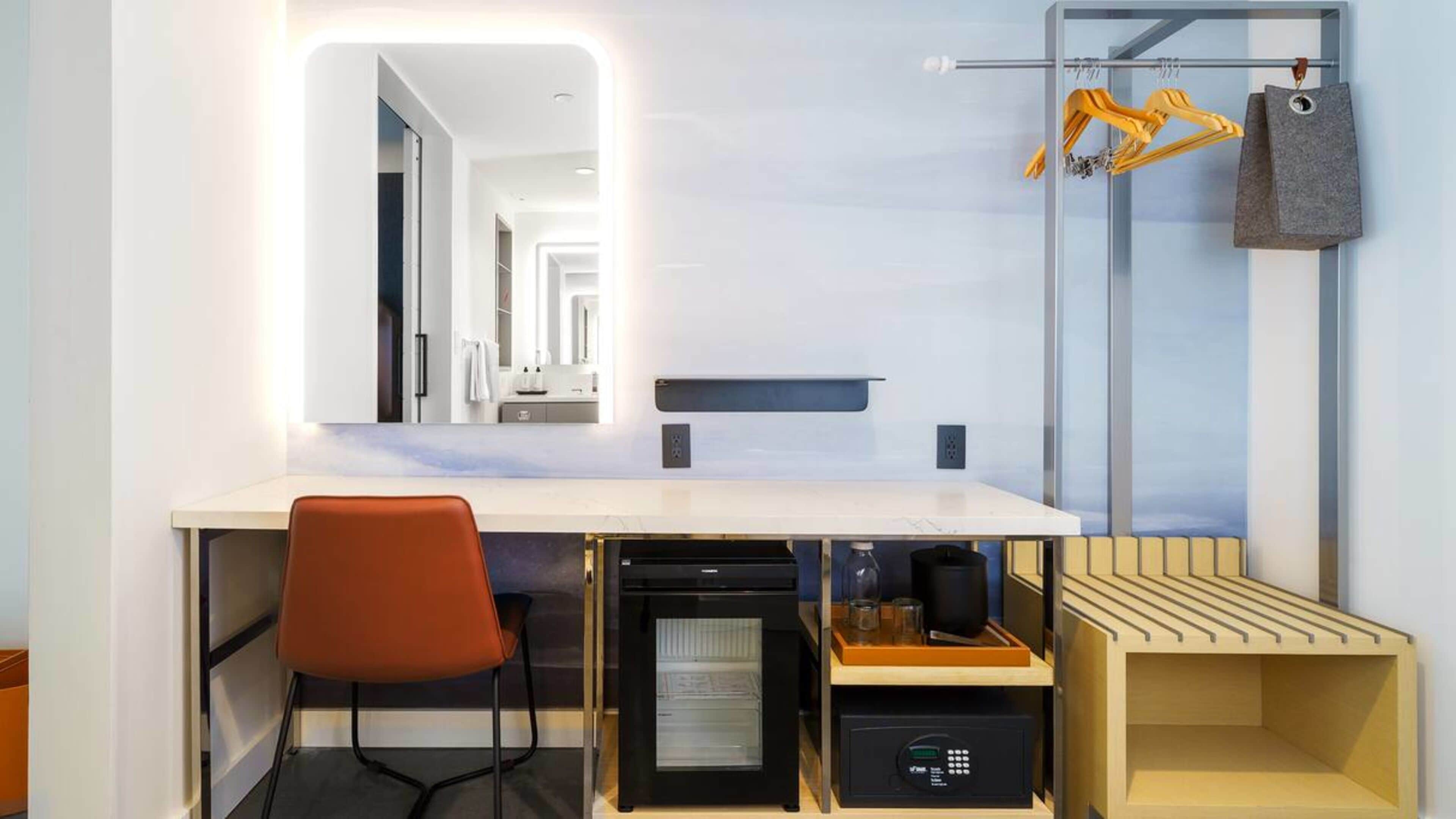 room, 1 king bed (peloton wellness room) | premium bedding, in-room safe, desk, laptop workspace