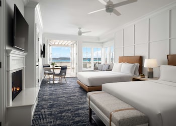 Premium bedding, down comforters, in-room safe, individually furnished at Beach Village at The Del, LXR Hotels & Resorts
