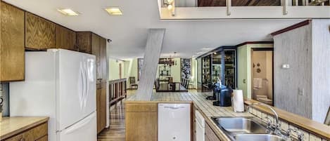 House, 6 Bedrooms, Patio (Slopeside Chalet) | Private kitchen | Microwave, coffee/tea maker