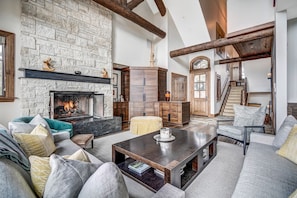 Living area - Luxury renovation! Ski-in/Ski-out 5 Br Private Townhome, Top of Bachelor Gulch - majestic view & exclusive location! by RedAwning (Avon)