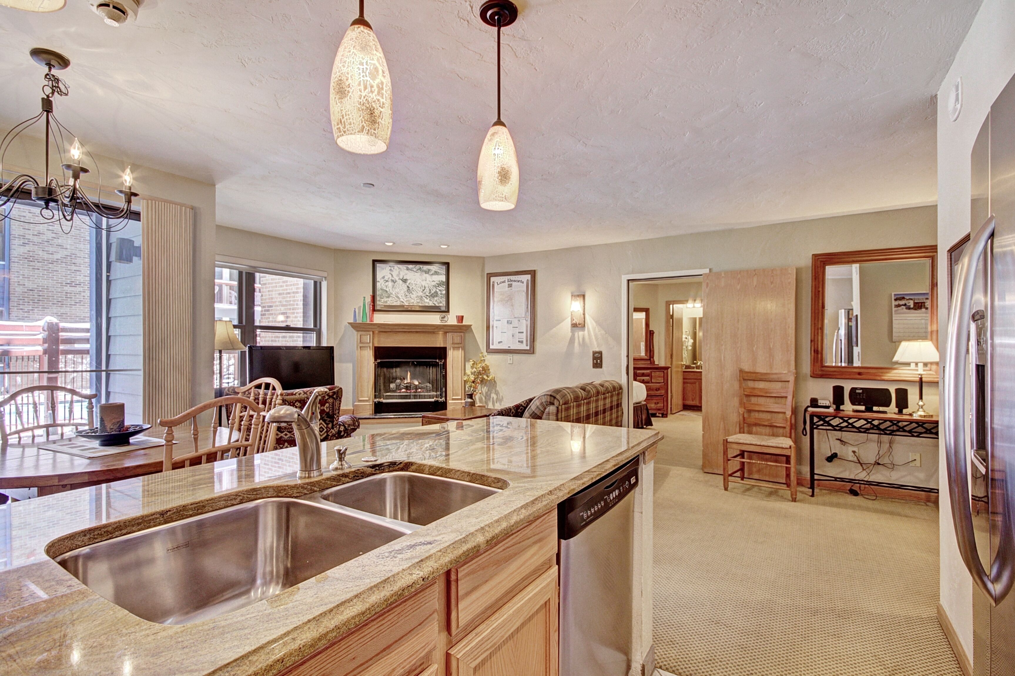 Condo, 1 Bedroom | Private kitchen | Full-size fridge, microwave, oven, stovetop