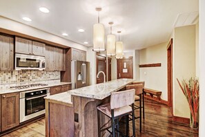 Condo, 2 Bedrooms | Private kitchen | Full-sized fridge, microwave, oven, stovetop - Luxury  At Base Of Peak 8, Steps From Winter Activities 2 Bedroom Condo by RedAwning (Breckenridge)