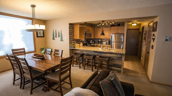 Condo, 2 Bedrooms | Private kitchen | Fridge, oven, coffee/tea maker, toaster - Snowblaze Athletic Club -a11 2 Bedroom Condo by RedAwning (Winter Park)