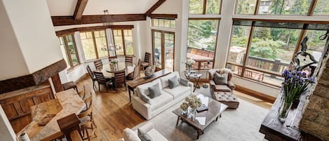 Townhome, 5 Bedrooms | Living area | Flat-screen TV, fireplace, DVD player