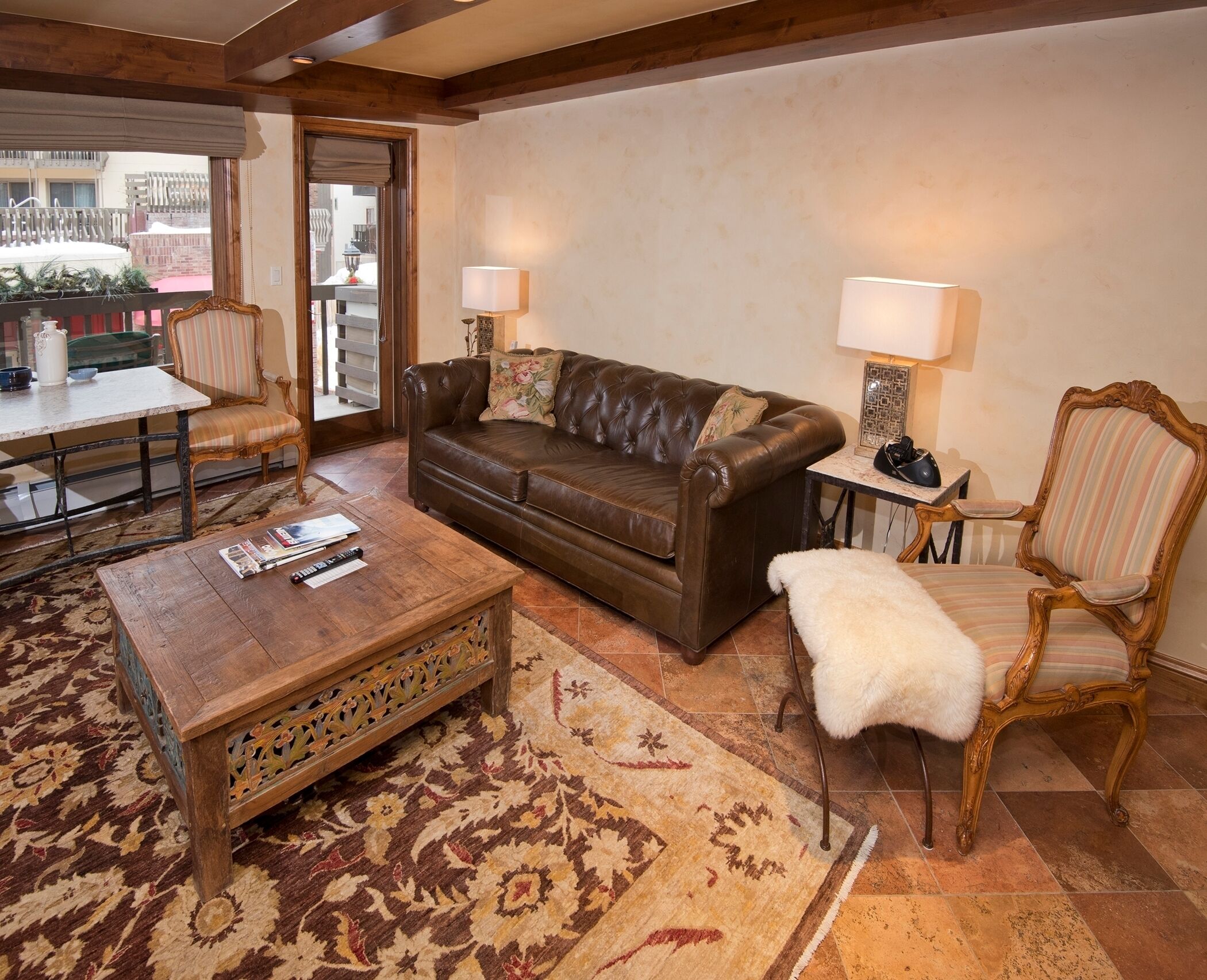 Condo, 1 Bedroom | Living area | Flat-screen TV, fireplace, DVD player