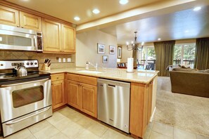 Condo, 3 Bedrooms | Private kitchen | Fridge, microwave, oven, dishwasher - Amazing Ski-In Ski-Out Condo, Pet Friendly - Very Spacious - CM236 by RedAwning (Copper Mountain)