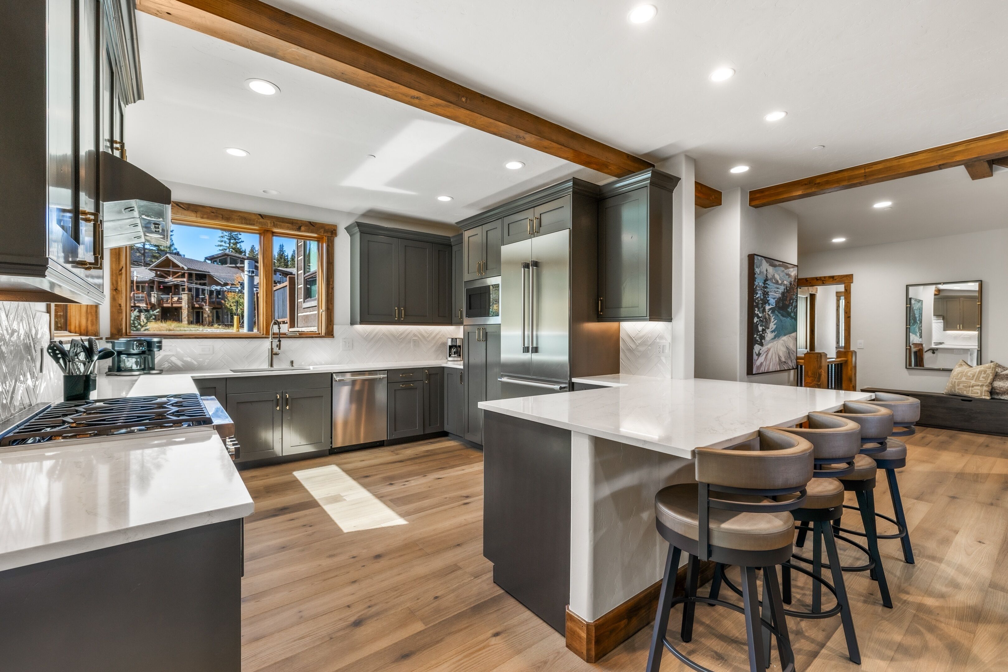 Casa, 4 habitaciones | Cocina privada | Refrigerador, horno, cafetera y tetera y tostadora 