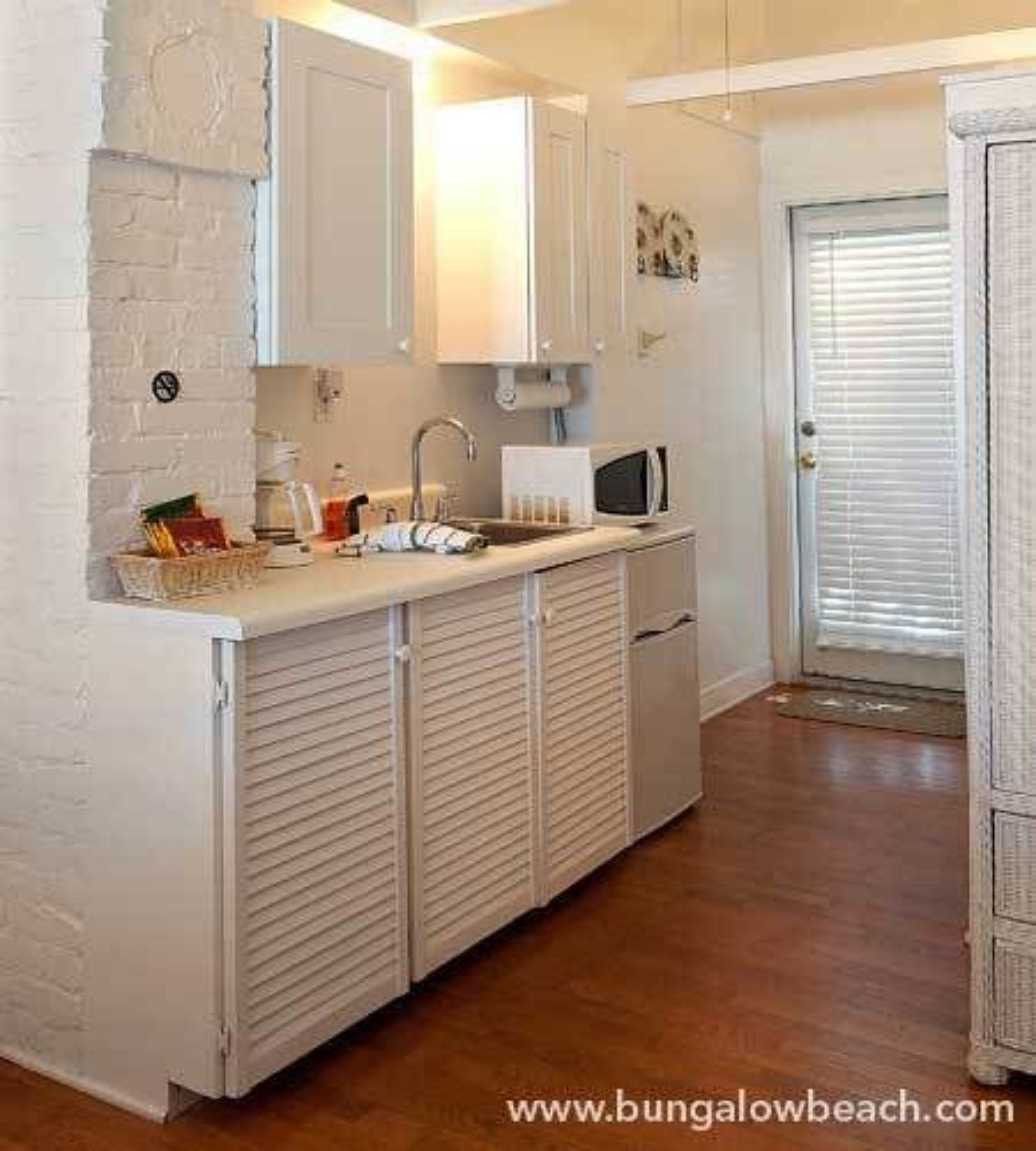 mini-fridge, microwave, coffee/tea maker, toaster