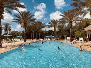 Outdoor pool, a heated pool