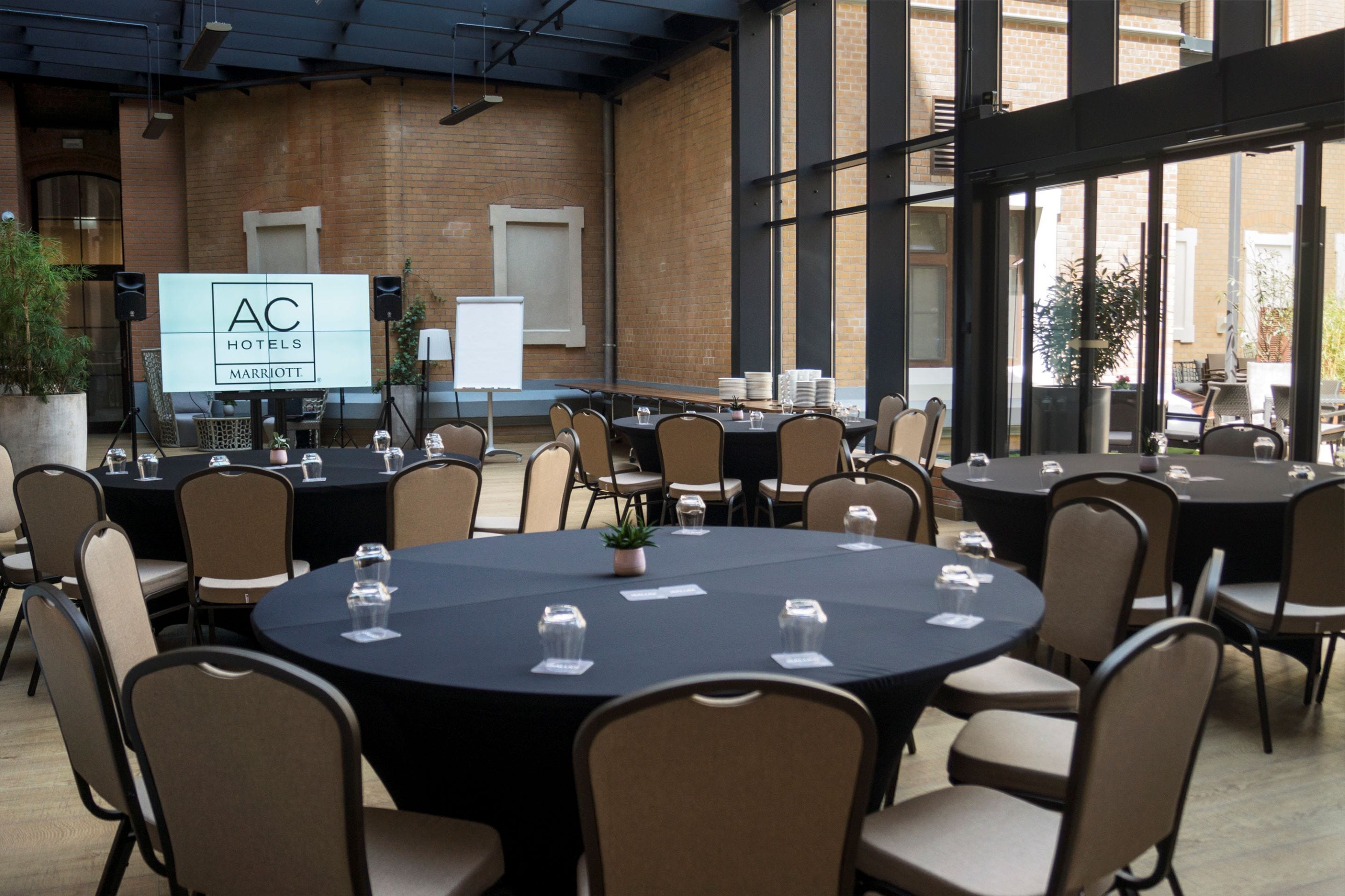 outdoor banquet area