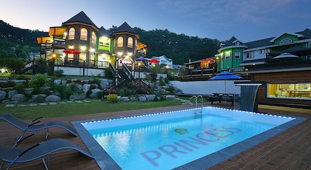 Front of property – evening/night