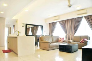 Superior Apartment, 1 Bedroom, Air conditioning | Living area | 48-inch flat-screen TV with digital channels, TV - AirPorter Bukit Bintang Residence (Kuala Lumpur)