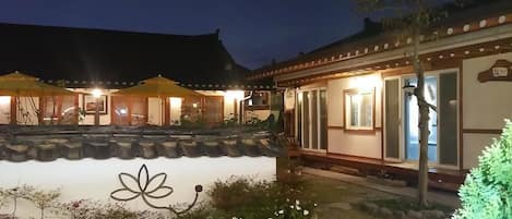 Front of property – evening/night