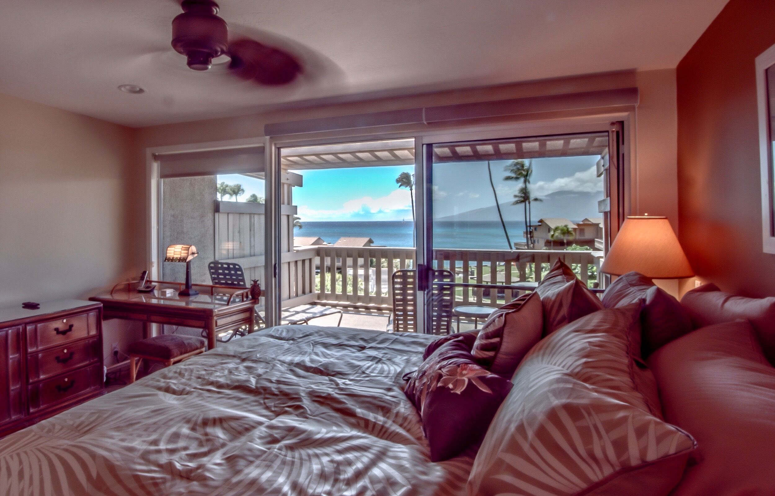 2 bedrooms, desk, iron/ironing board, travel crib