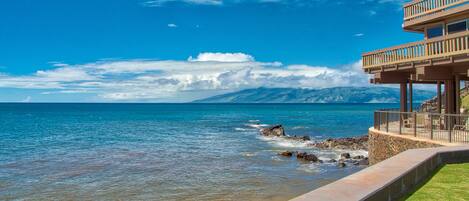 On the beach, beach towels