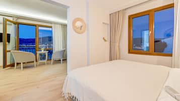 标准双人房, 海景 | 埃及棉床单、高档床上用品、迷你吧、隔音