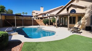 Outdoor pool, a heated pool