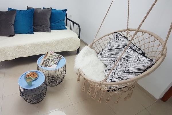 Design Apartment, 1 Bedroom | Living room | Flat-screen TV