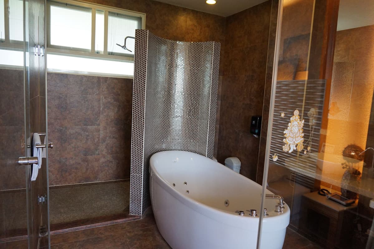 basic double room | bathroom | shower, free toiletries, hair dryer, slippers