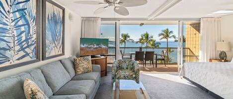 TV, DVD player, stereo