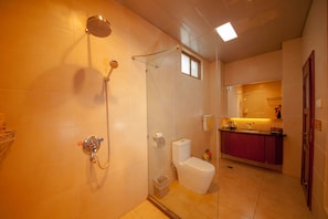 Regadera, amenidades de baño gratuitas, secadora de cabello, pantuflas