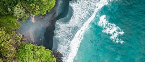 Sun-loungers, beach towels